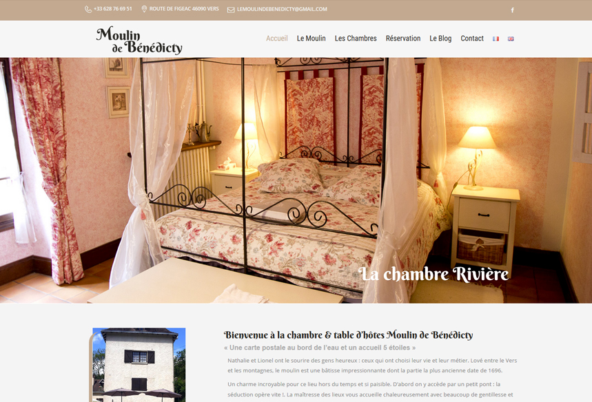 Création site internet gîte de France et chambres d'hôtes