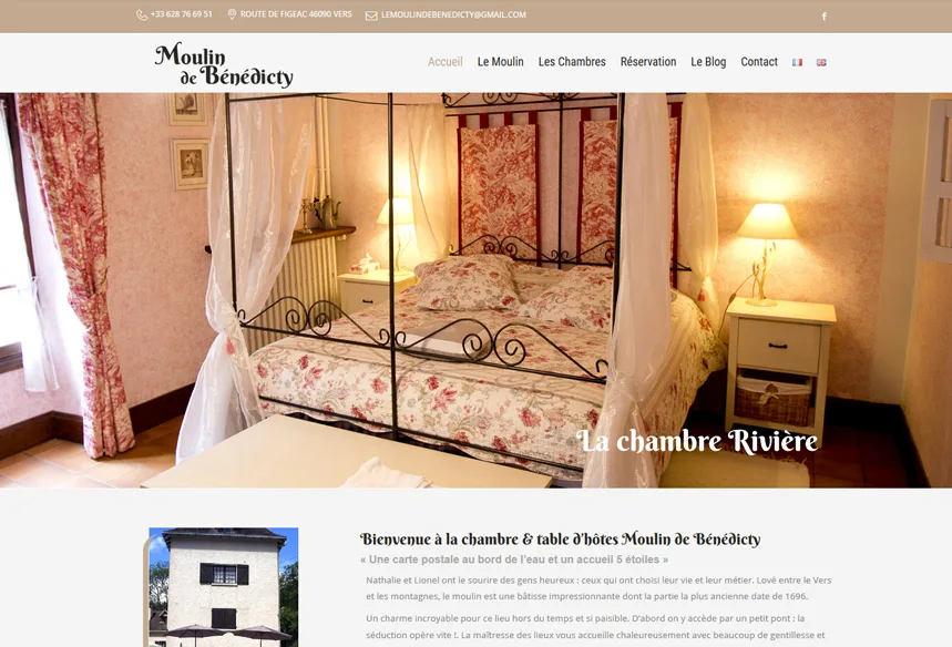 Création site internet gîte de France et chambres d'hôtes
