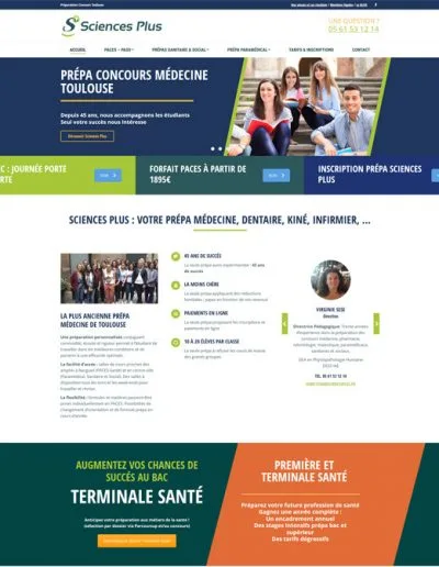 Réalisation du site vitrine Sciences Plus