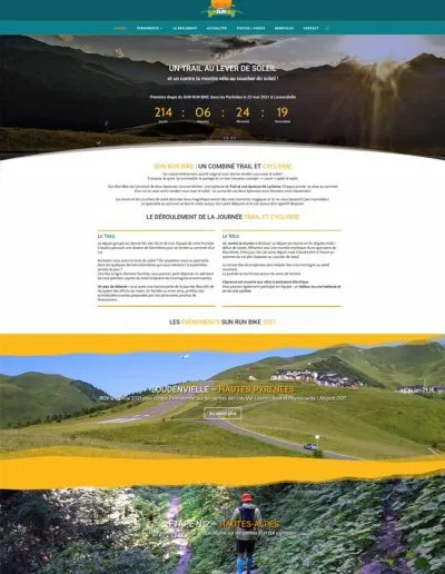 Réalisation site vitrine Sun Run Bike