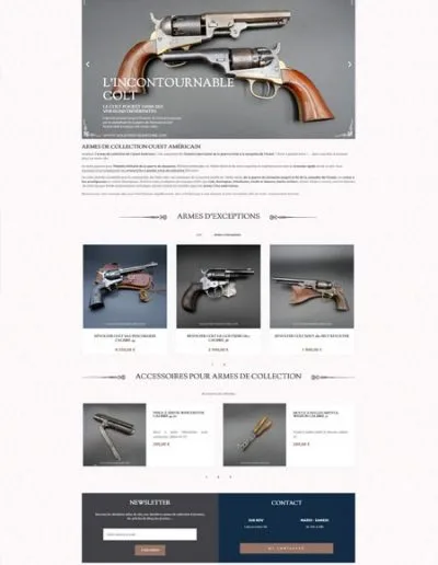 réalisation du site vitrine Wild West Gun Store
