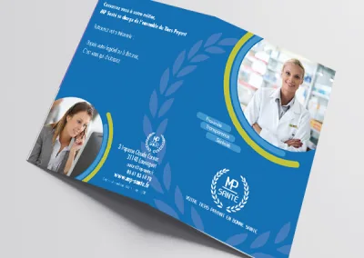 Création dépliant papier MP Santé Toulouse