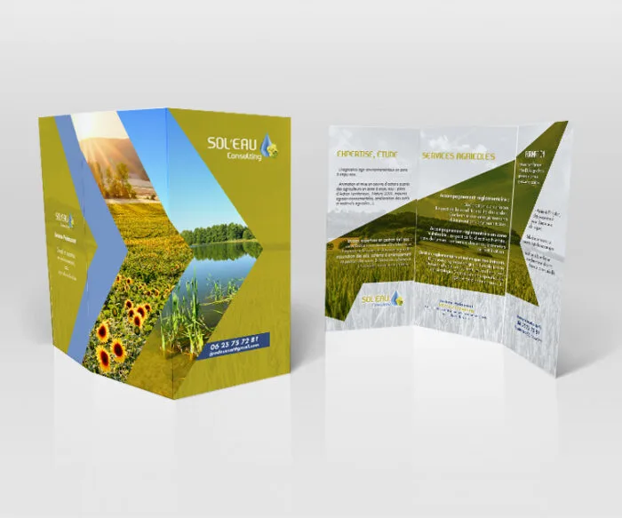 Plaquette commerciale triptik creation Advisuel