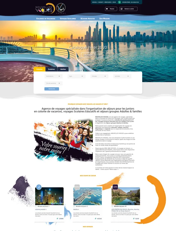 site internet nouvelles vagues apres refonte