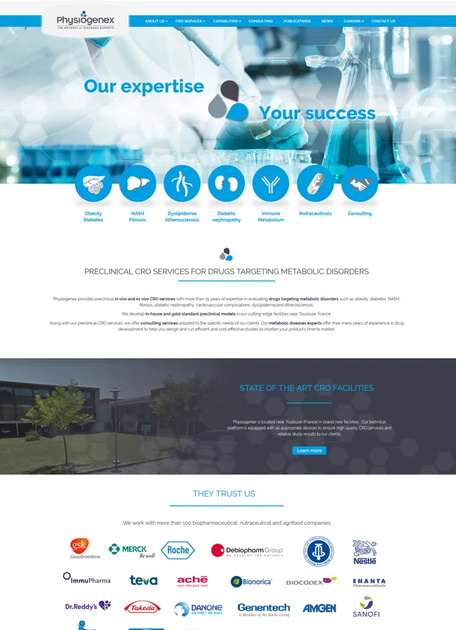 creation site wordpress physiogenex