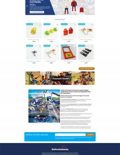 site vitrine ecommerce collectormania