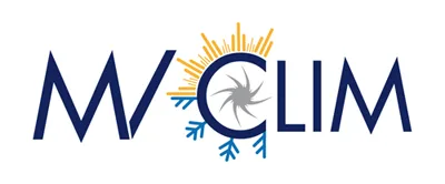 création logo mvclim entreprise climatisation toulouse