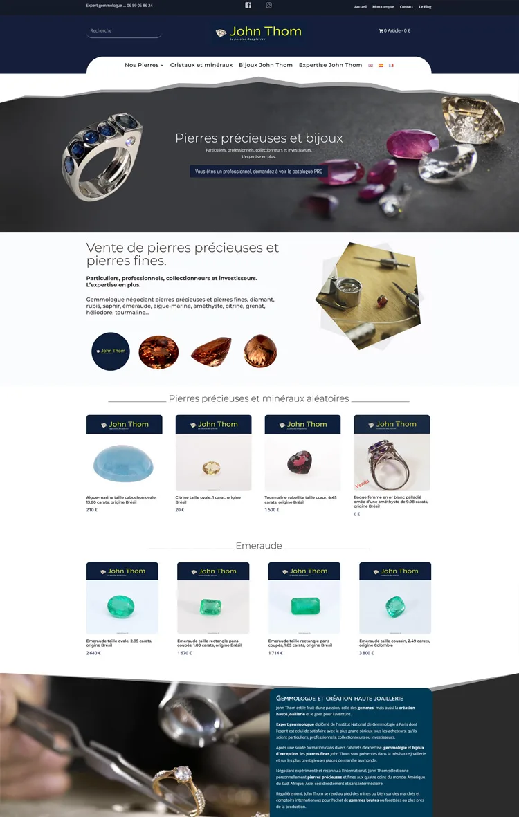 Création site ecommerce wordpress