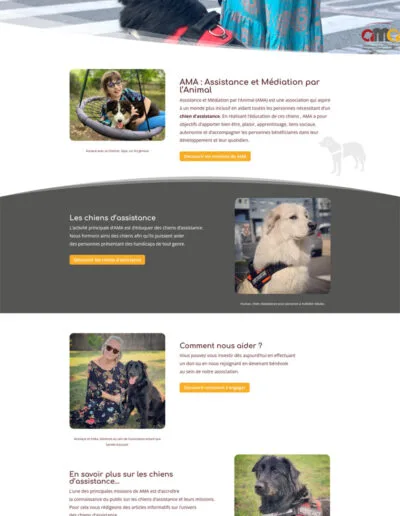 site vitrine association ama chien d'assistance