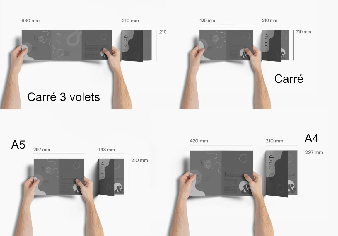 gabarit et format plaquette commerciale