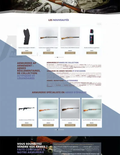 site marchand vitrine ap-armement
