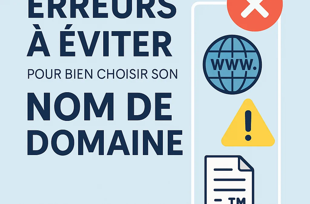erreurs à éviter pour bien choisir son nom de domaine