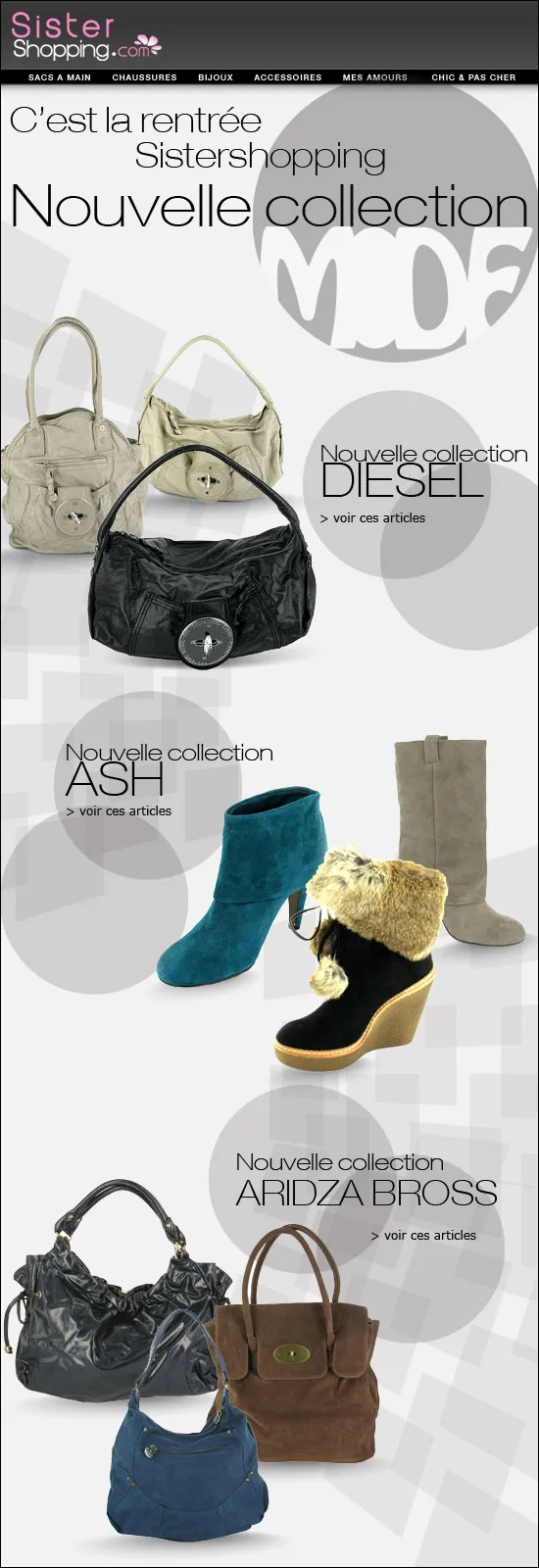 Newsletter sistershopping