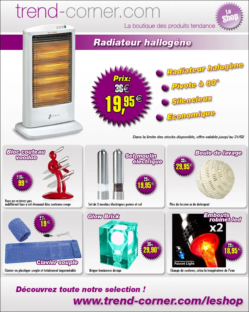 maquette mailing Trend corner advisuel