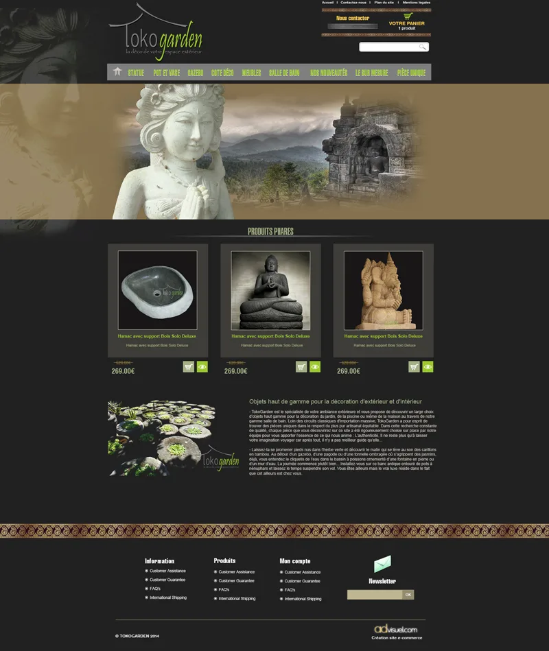 site ecommerce prestashop TOKOGARDEN