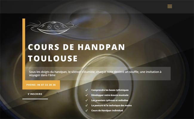 conception site web toulouse prof de musique