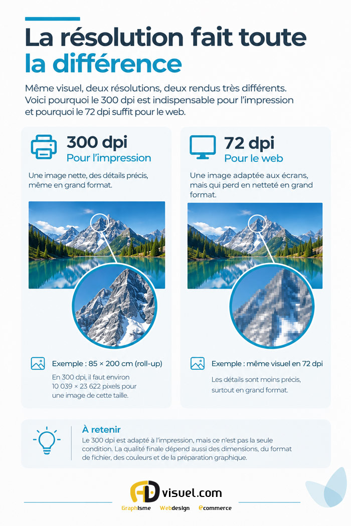 comprendre la résolution d'une image en 300dpi